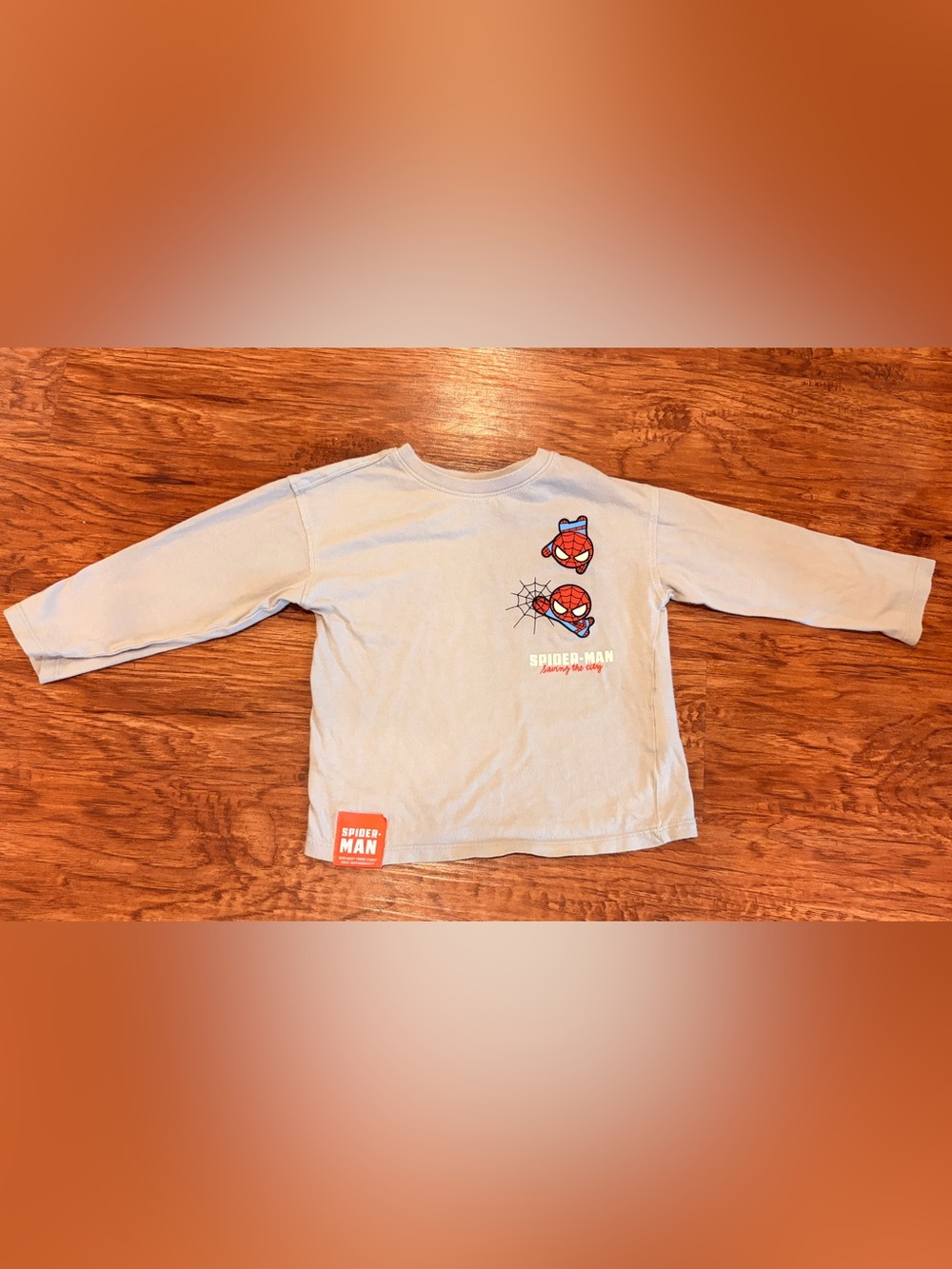 H&M Light Gray Spider-Man Graphic Tee 3T/4T